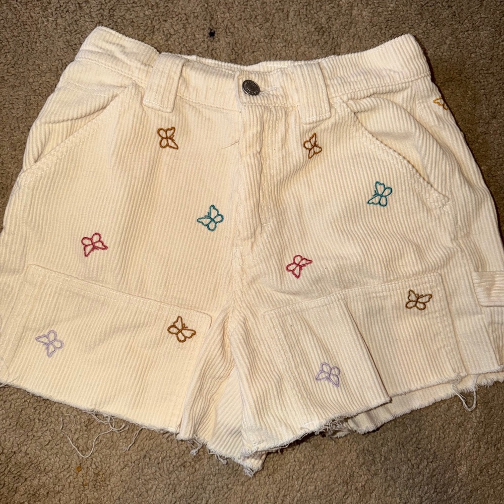 Pacsun Corduroy Butterfly Cutoff Shorts